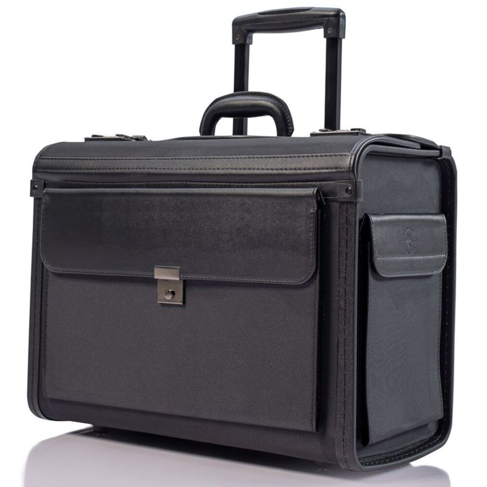 Hammer Anvil 19 Wheeled Briefcase Rolling Case Sales Sample Pilot Lawyer Attache